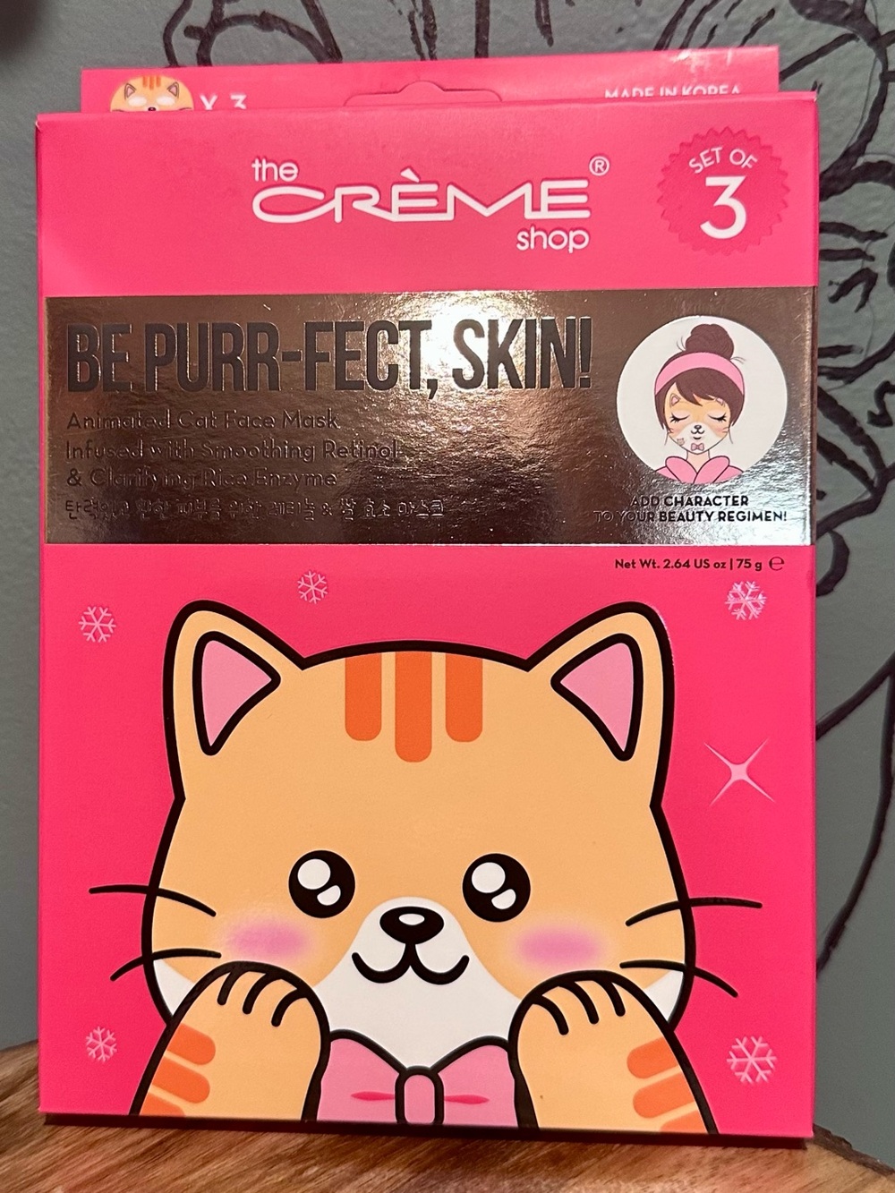 The Crème Shop: BEPURR-FECT, SKIN! Retinol Face Mask - Box of 3